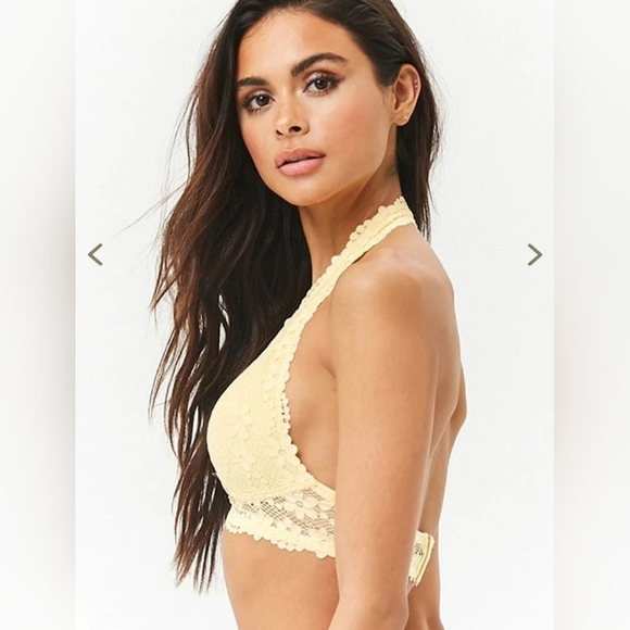Forever 21 Yellow Lace Bralette Bra  | Size Medium | NWT - Picture 2 of 7
